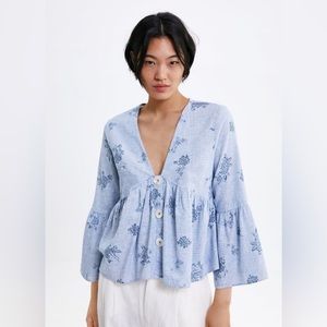 Zara Floral Blouse